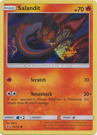 Salandit (15/145) (Collection Promo) [Sun & Moon: Guardians Rising] | Clutch Gaming