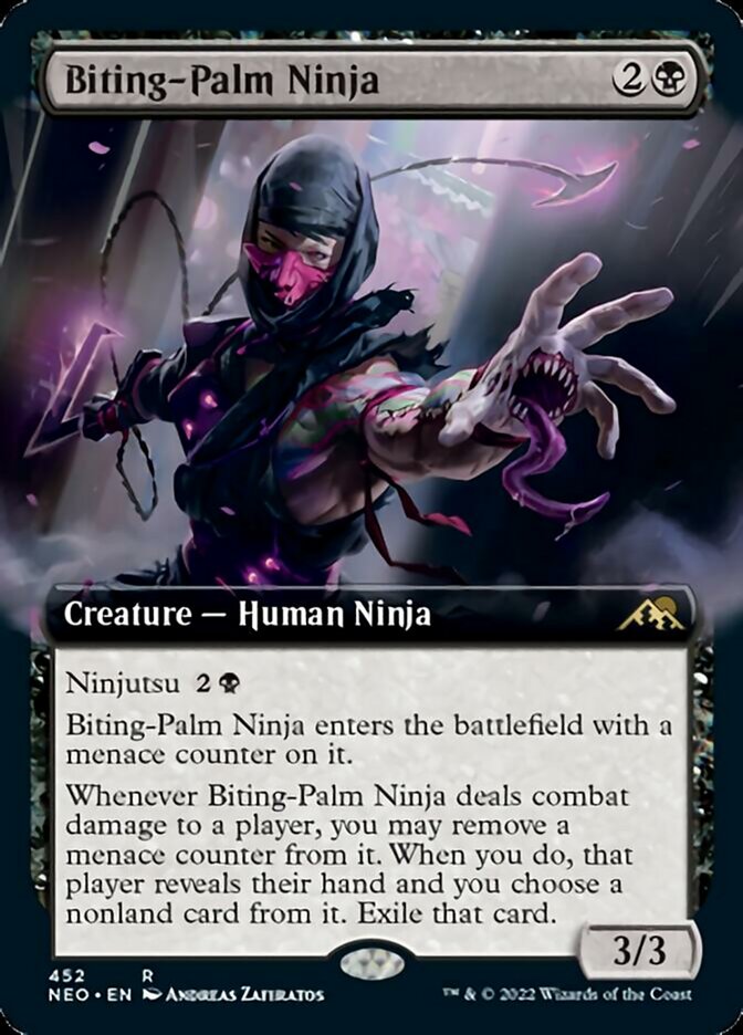 Biting-Palm Ninja (Extended Art) [Kamigawa: Neon Dynasty] | Clutch Gaming