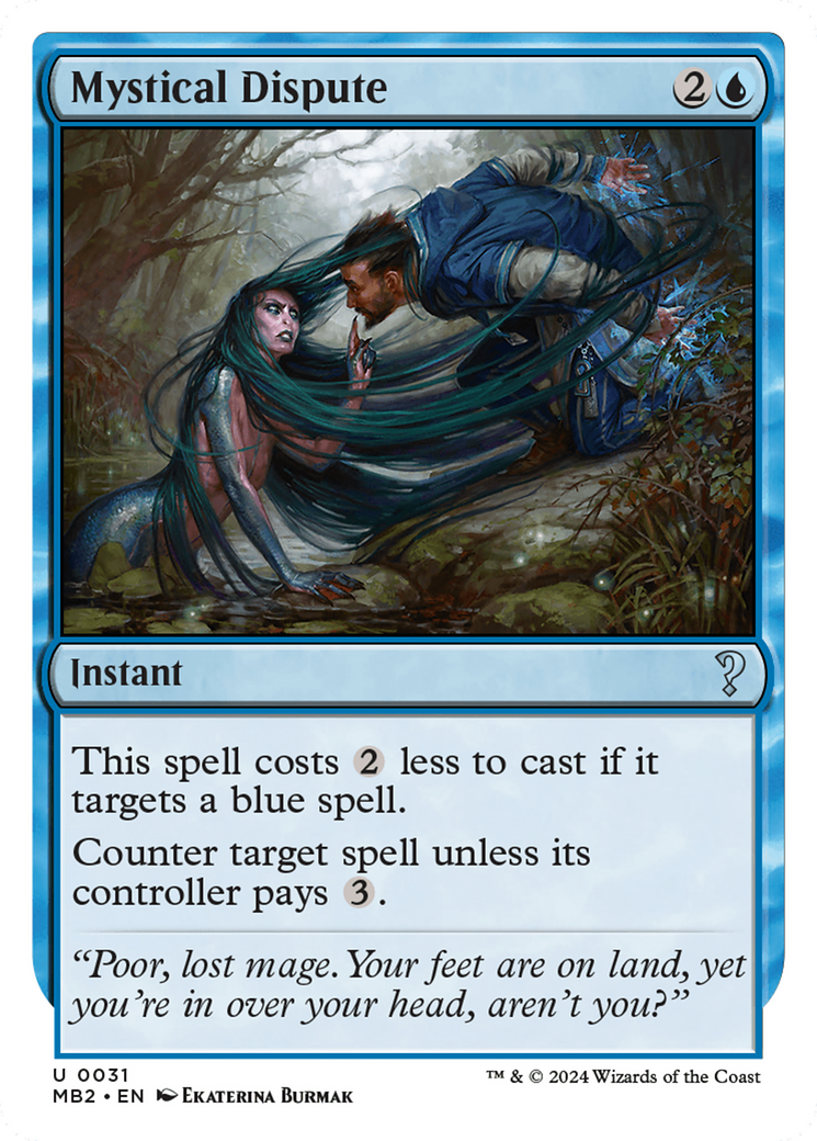 Mystical Dispute (White Border) [Mystery Booster 2] | Clutch Gaming