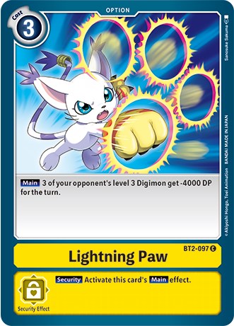 Lightning Paw [BT2-097] (Revision Pack 2021) [Release Special Booster Promos] | Clutch Gaming