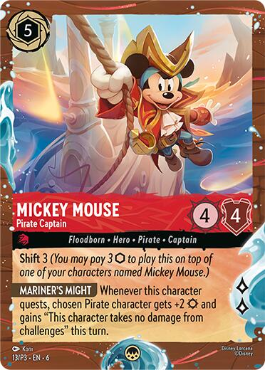 Mickey Mouse - Pirate Captain (Disney Cruise Promo) (13/P3) [Promo Cards] | Clutch Gaming