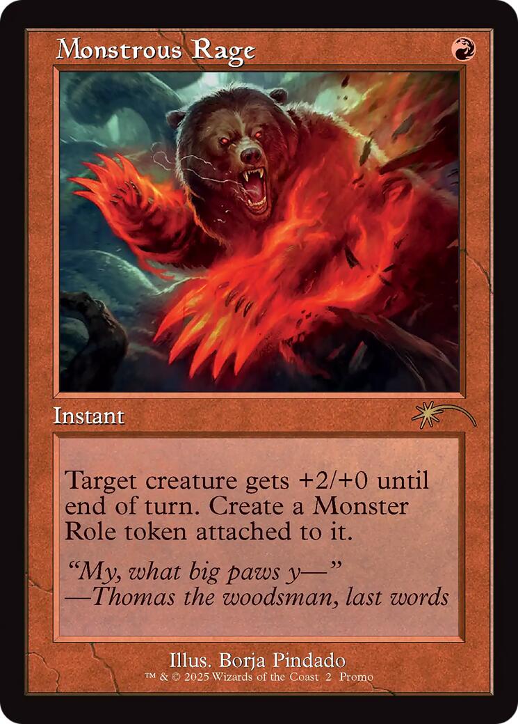 Monstrous Rage (Retro Frame) [Standard Showdown Promos] | Clutch Gaming