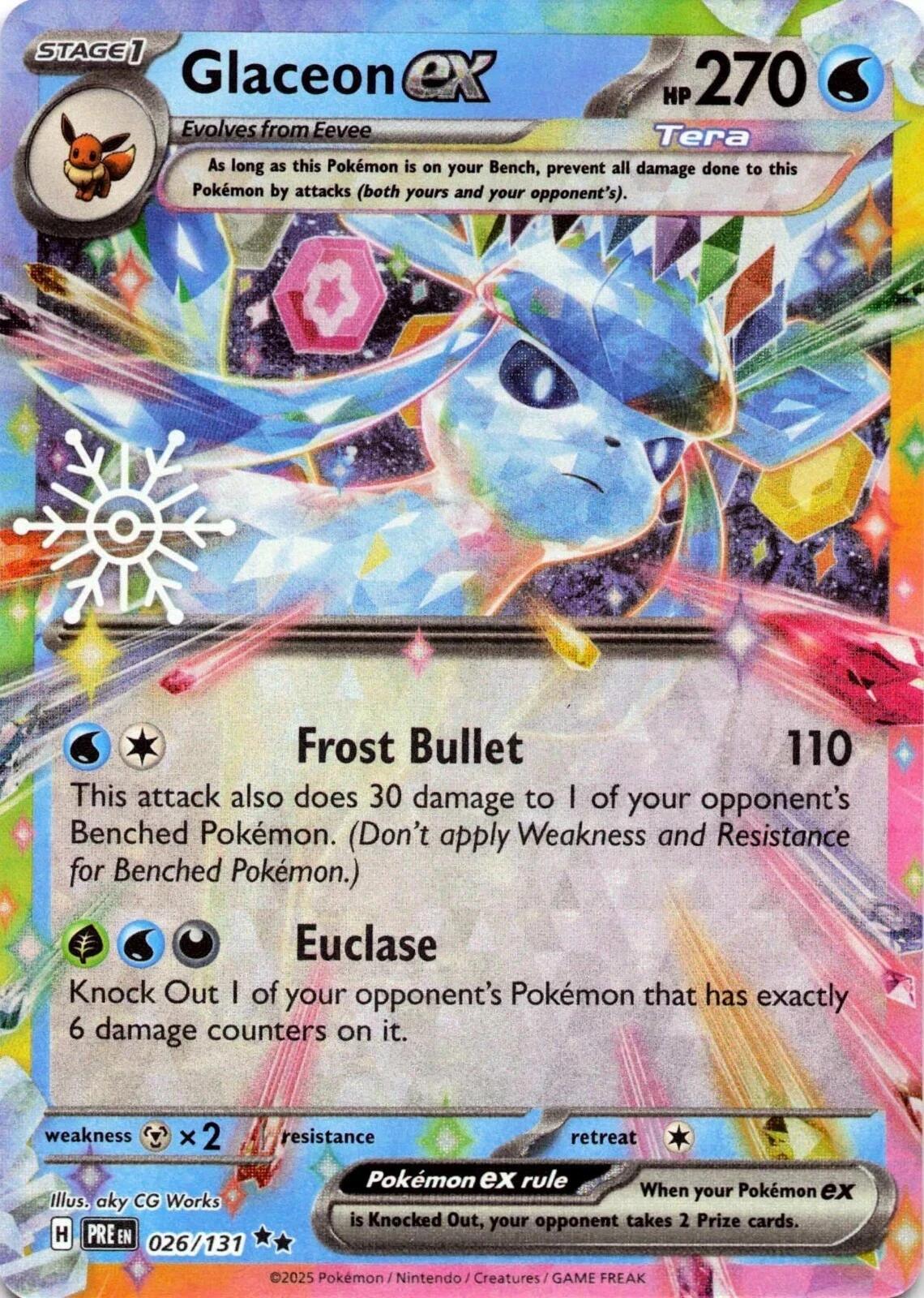Glaceon ex (026/131) (Holiday Calendar) [Miscellaneous Cards] | Clutch Gaming
