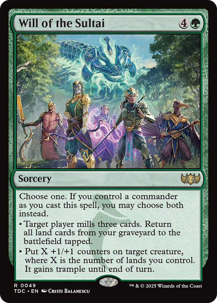 Will of the Sultai [Tarkir: Dragonstorm Commander] | Clutch Gaming