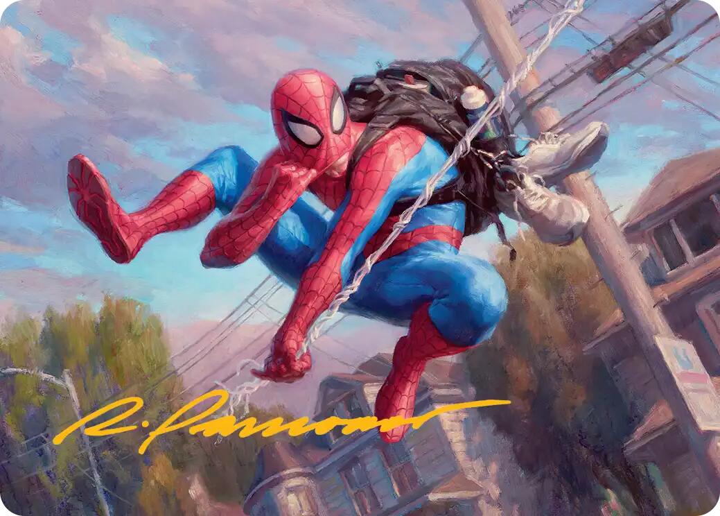 Spider-Man, Web-Slinger Art Card (Gold-Stamped Signature) [Marvel's Spider-Man Art Series] | Clutch Gaming