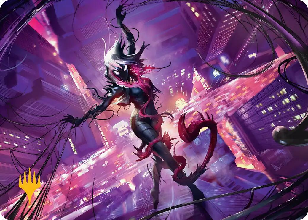 Gwenom, Remorseless Art Card (Gold-Stamped Planeswalker Symbol) [Marvel's Spider-Man Art Series] | Clutch Gaming