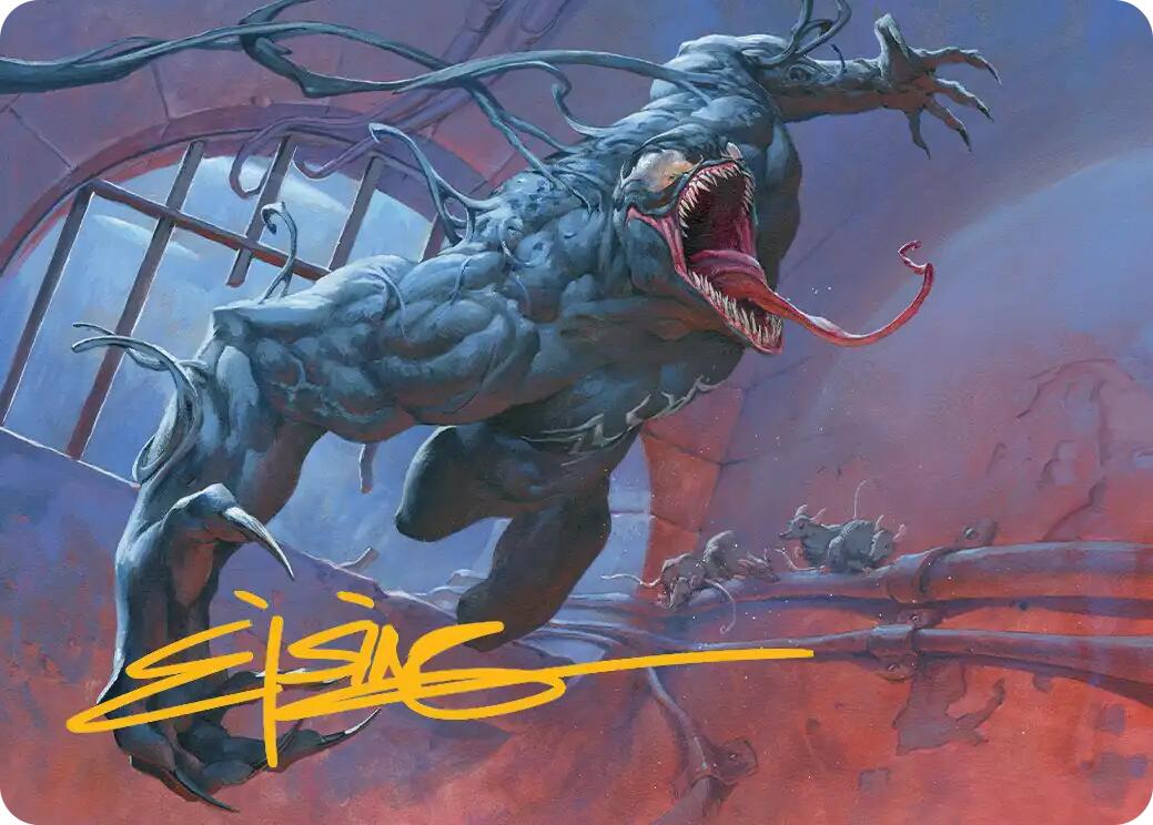 Venom, Evil Unleashed Art Card (Gold-Stamped Signature) [Marvel's Spider-Man Art Series] | Clutch Gaming