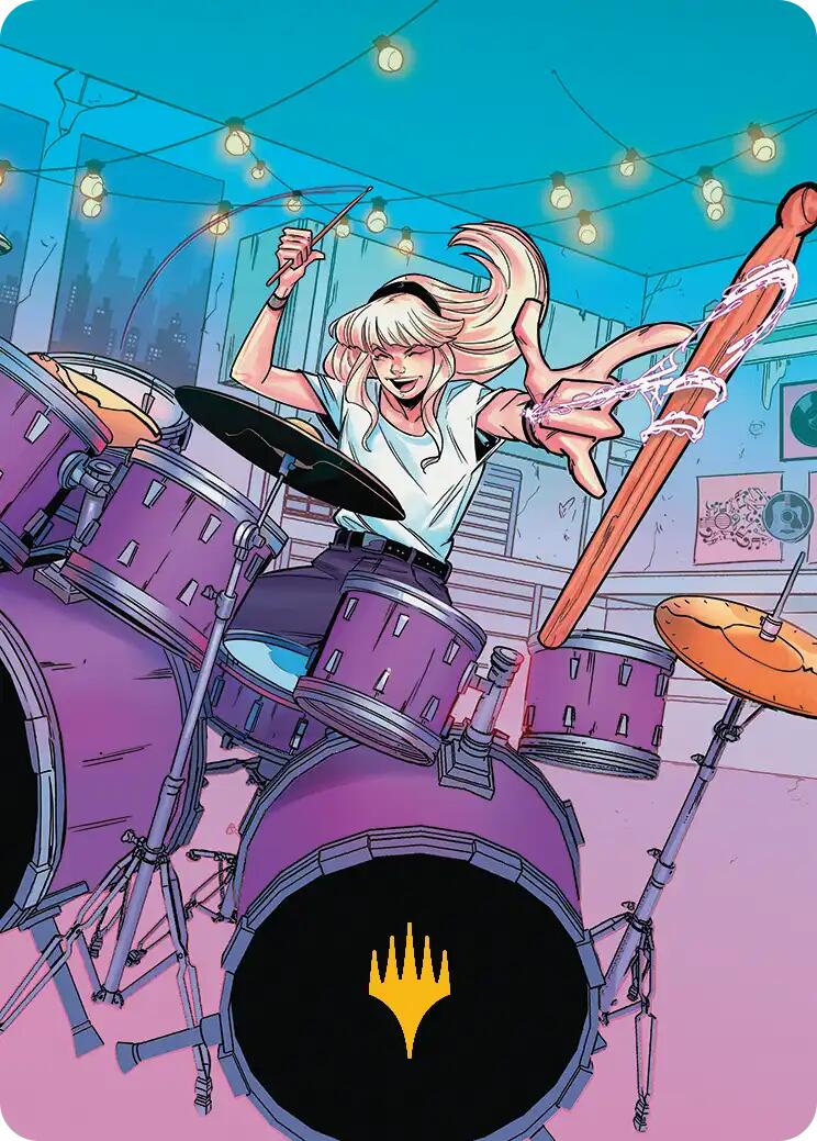 Gwen Stacy Art Card (Gold-Stamped Planeswalker Symbol) (34/54) [Marvel's Spider-Man Art Series] | Clutch Gaming