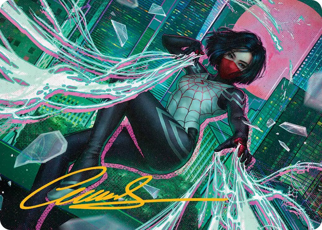 Silk, Web Weaver Art Card (29/54) (Gold-Stamped Signature) [Marvel's Spider-Man Art Series] | Clutch Gaming