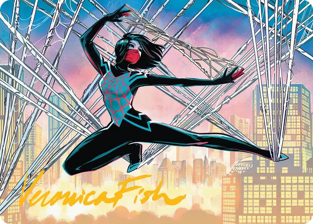 Silk, Web Weaver Art Card (39/54) (Gold-Stamped Signature) [Marvel's Spider-Man Art Series] | Clutch Gaming