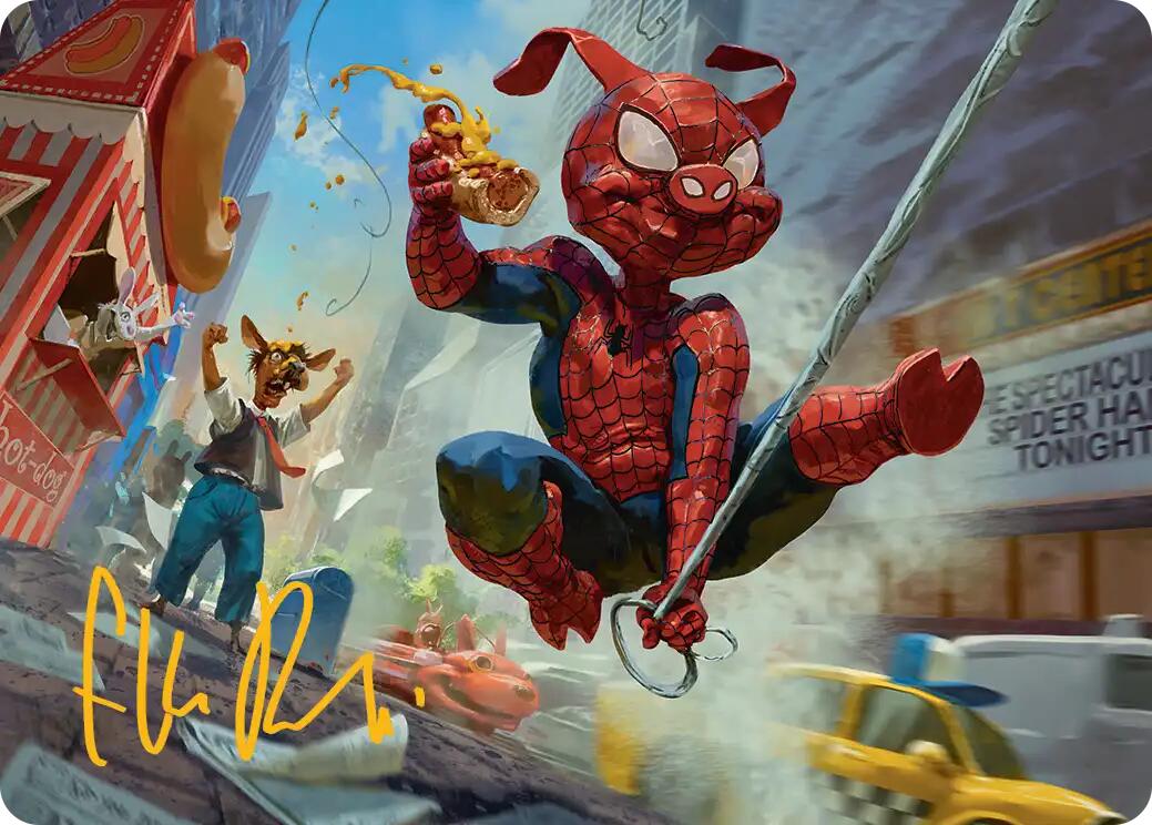 Spider-Ham, Peter Porker Art Card (Gold-Stamped Signature) [Marvel's Spider-Man Art Series] | Clutch Gaming