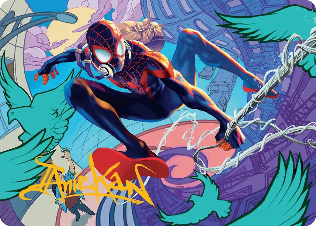 Spider-Man, Brooklyn Visionary Art Card (Gold-Stamped Signature) [Marvel's Spider-Man Art Series] | Clutch Gaming