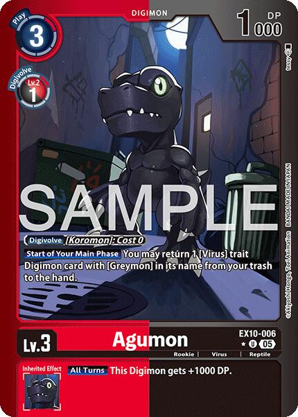 Agumon [EX10-006] (Limited Foil) [Sinister Order] | Clutch Gaming