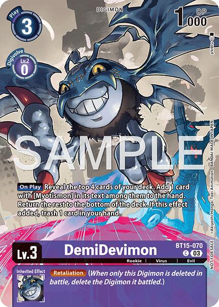 DemiDevimon [BT15-070] (Sinister Order Legend Pack) [Sinister Order] | Clutch Gaming