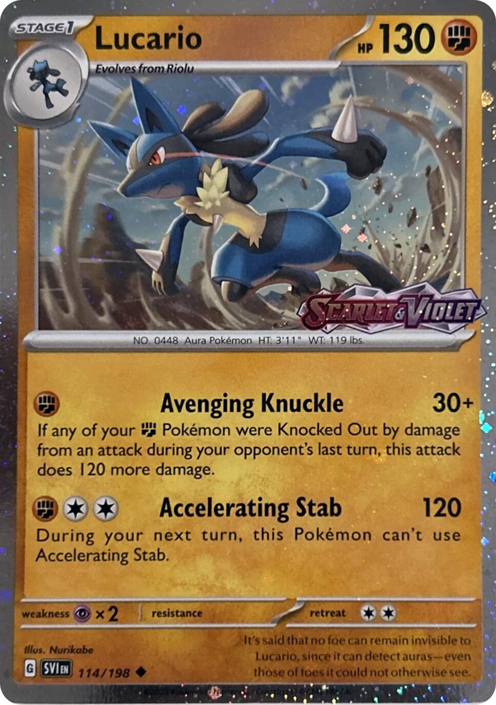 Lucario (114/198) (Scarely & Violet Stamp) [Miscellaneous Cards] | Clutch Gaming