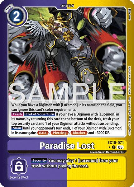 Paradise Lost [EX10-071] (Limited Foil) [Sinister Order] | Clutch Gaming