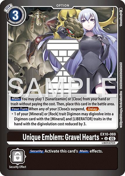 Unique Emblem: Gravel Hearts [EX10-069] (Limited Foil) [Sinister Order] | Clutch Gaming