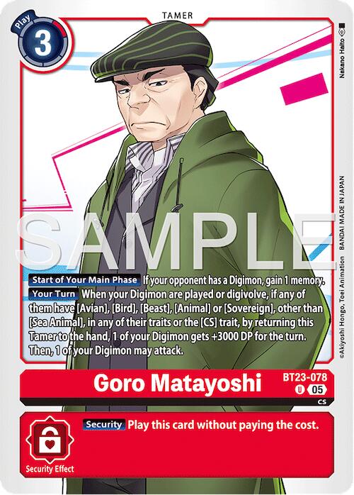 Goro Matayoshi [BT23-078] [Hackers' Slumber] | Clutch Gaming