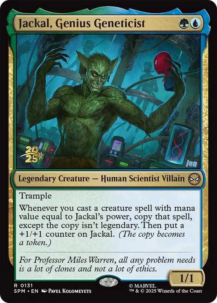 Jackal, Genius Geneticist [Marvel's Spider-Man Prerelease Promos] | Clutch Gaming