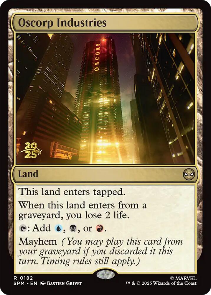 Oscorp Industries [Marvel's Spider-Man Prerelease Promos] | Clutch Gaming