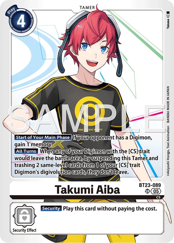 Takumi Aiba [BT23-089] [Hackers' Slumber] | Clutch Gaming