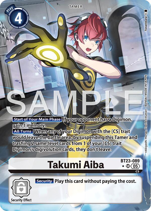 Takumi Aiba [BT23-089] (Alternate Art) [Hackers' Slumber] | Clutch Gaming