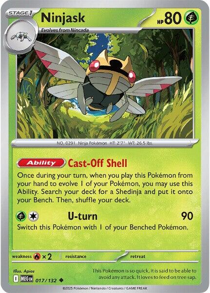 Ninjask (017/132) [Mega Evolutions: Base Set] | Clutch Gaming