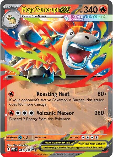 Mega Camerupt ex (022/132) [Mega Evolutions: Base Set] | Clutch Gaming