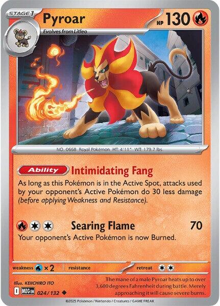 Pyroar (024/132) [Mega Evolutions: Base Set] | Clutch Gaming