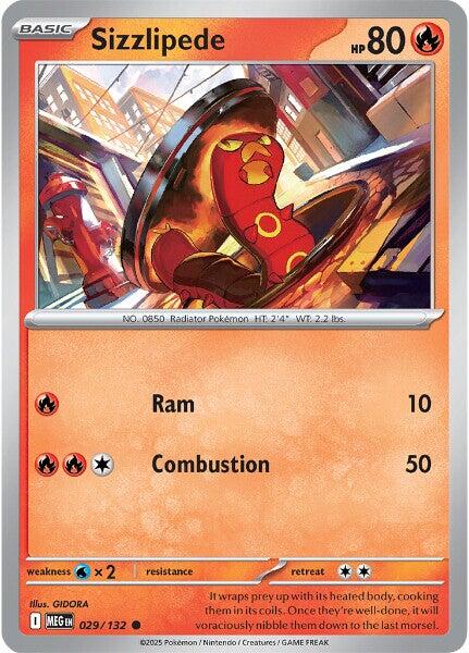 Sizzlipede (029/132) [Mega Evolutions: Base Set] | Clutch Gaming
