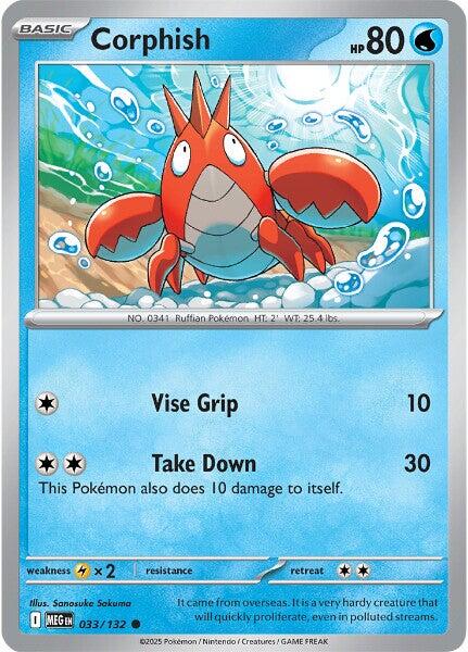 Corphish (033/132) [Mega Evolutions: Base Set] | Clutch Gaming