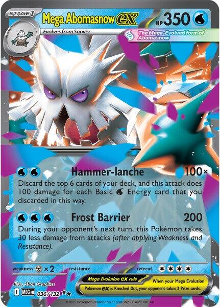 Mega Abomasnow ex (036/132) [Mega Evolution: Base Set] | Clutch Gaming