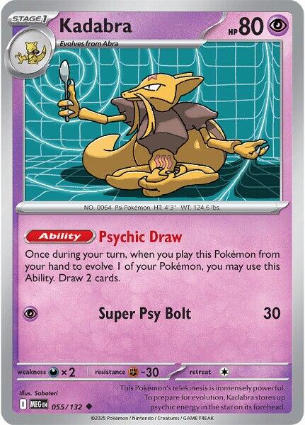 Kadabra (055/132) [Mega Evolution: Base Set] | Clutch Gaming