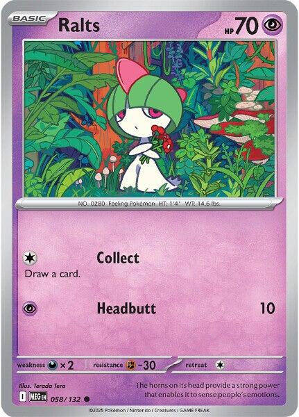 Ralts (058/132) [Mega Evolution: Base Set] | Clutch Gaming