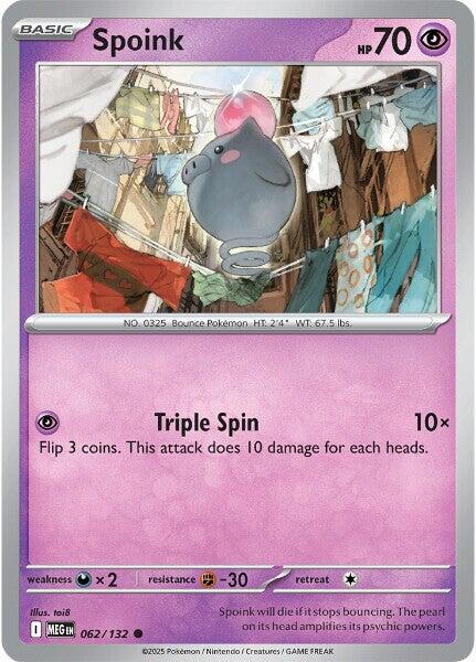 Spoink (062/132) [Mega Evolutions: Base Set] | Clutch Gaming