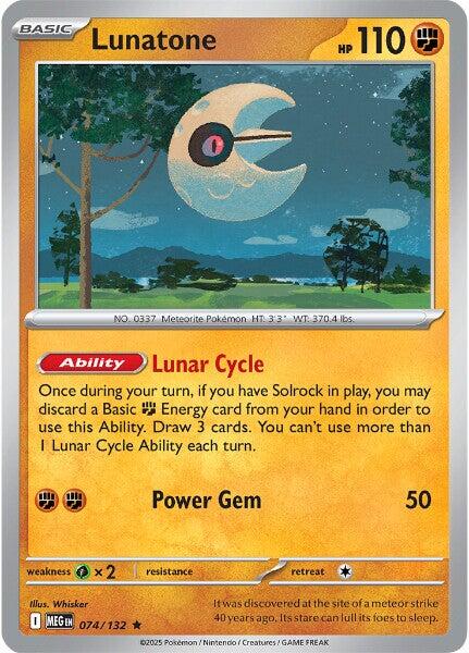 Lunatone (074/132) [Mega Evolutions: Base Set] | Clutch Gaming