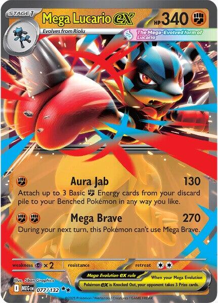 Mega Lucario ex (077/132) [Mega Evolution: Base Set] | Clutch Gaming