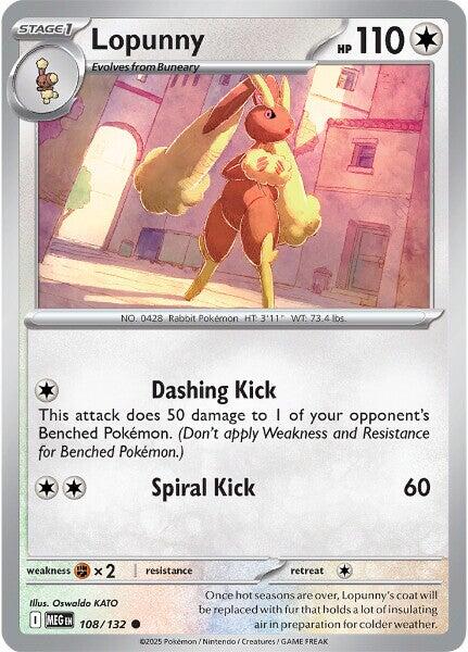 Lopunny (108/132) [Mega Evolution: Base Set] | Clutch Gaming