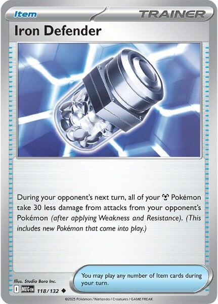 Iron Defender (118/132) [Mega Evolutions: Base Set] | Clutch Gaming