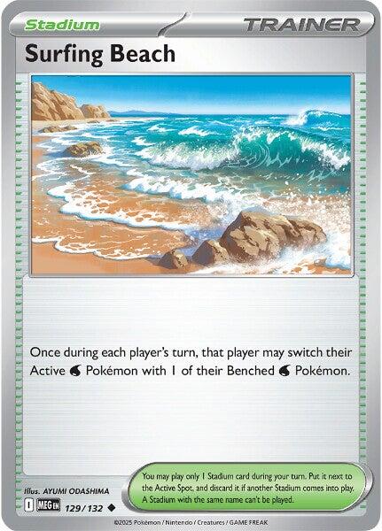 Surfing Beach (129/132) [Mega Evolution: Base Set] | Clutch Gaming