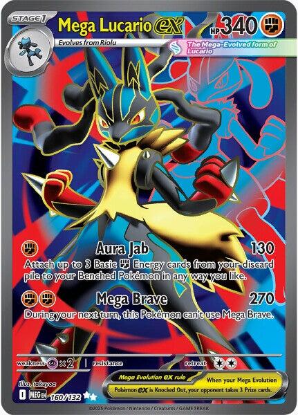 Mega Lucario ex (160/132) [Mega Evolutions: Base Set] | Clutch Gaming