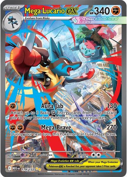 Mega Lucario ex (179/132) [Mega Evolutions: Base Set] | Clutch Gaming