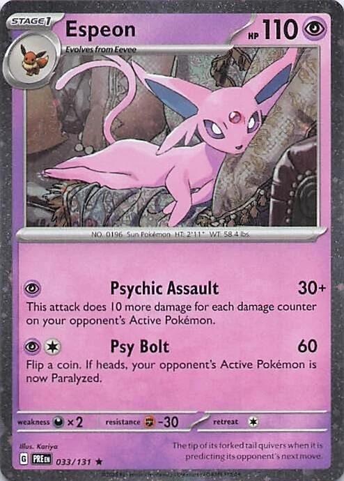 Espeon (033/131) (Cosmos Holo) [Miscellaneous Cards] | Clutch Gaming