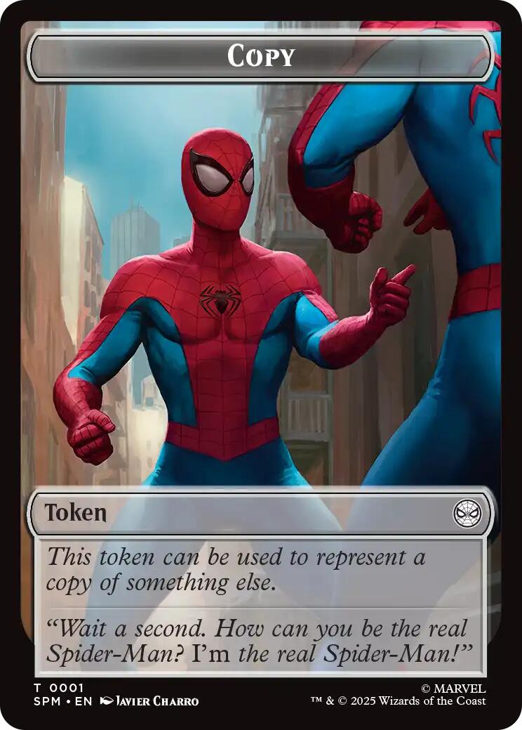 Copy // Human Citizen Double-Sided Token [Marvel's Spider-Man Tokens] | Clutch Gaming