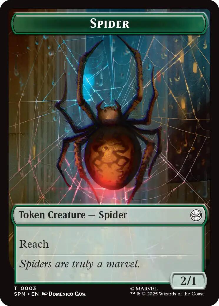 Spider // Treasure Double-Sided Token [Marvel's Spider-Man Tokens] | Clutch Gaming
