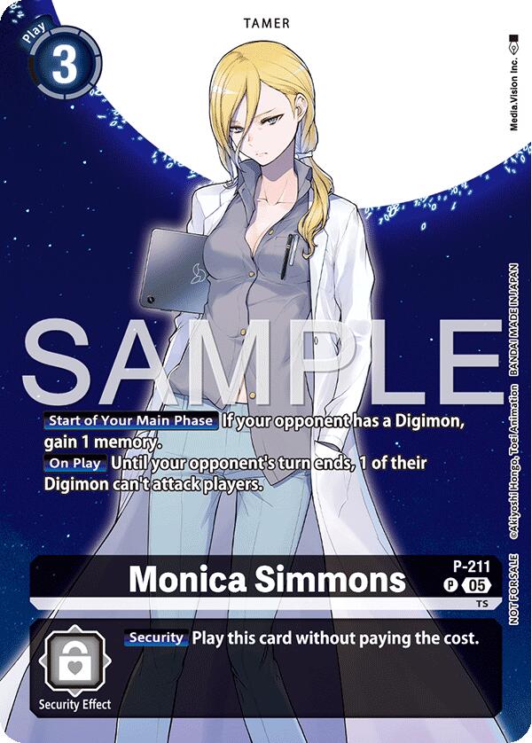 Monica Simmons [P-211] (Hacker's Slumber Box Promotion Pack) [Promotional Cards] | Clutch Gaming