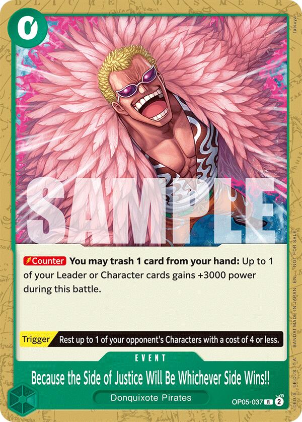 Because the Side of Justice Will Be Whichever Side Wins!! (Tournament Pack 2025 Vol. 4) [One Piece Promotion Cards] | Clutch Gaming