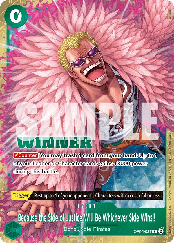 Because the Side of Justice Will Be Whichever Side Wins!! (Winner Pack 2025 Vol. 4) [One Piece Promotion Cards] | Clutch Gaming