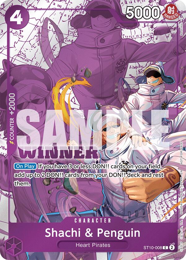 Shachi & Penguin (Winner Pack 2025 Vol. 4) [One Piece Promotion Cards] | Clutch Gaming