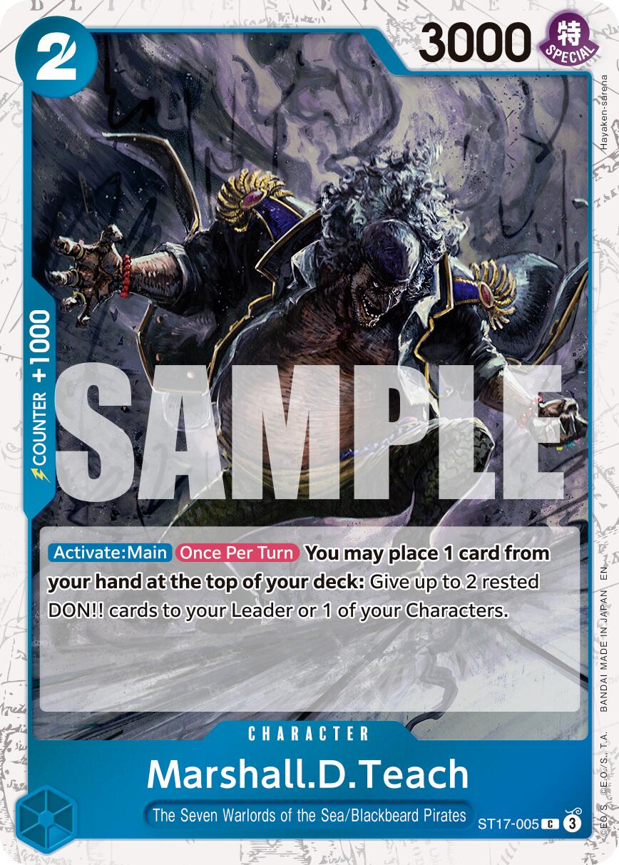Marshall.D.Teach (ST17-005) (Pirate Foil) [Premium Booster -The Best- Vol. 2] | Clutch Gaming